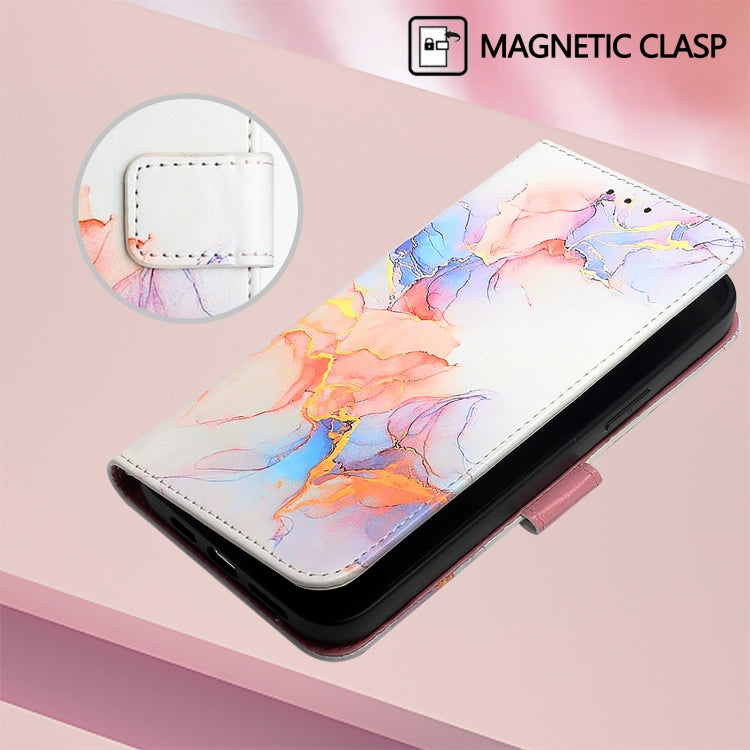 For Redmi K70 Ultra 5G Global PT003 Marble Pattern Flip Leather Phone Case(Galaxy Marble White)