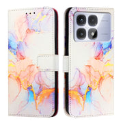For Redmi K70 Ultra 5G Global PT003 Marble Pattern Flip Leather Phone Case(Galaxy Marble White)