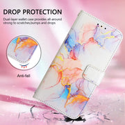 For Redmi K70 Ultra 5G Global PT003 Marble Pattern Flip Leather Phone Case(Galaxy Marble White)