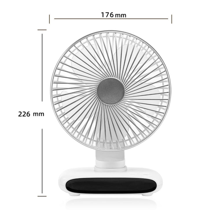 N702 Smart Digital Display Desktop Oscillating Fan(White)