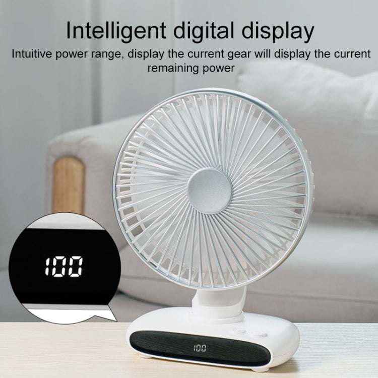 N702 Smart Digital Display Desktop Oscillating Fan(White)