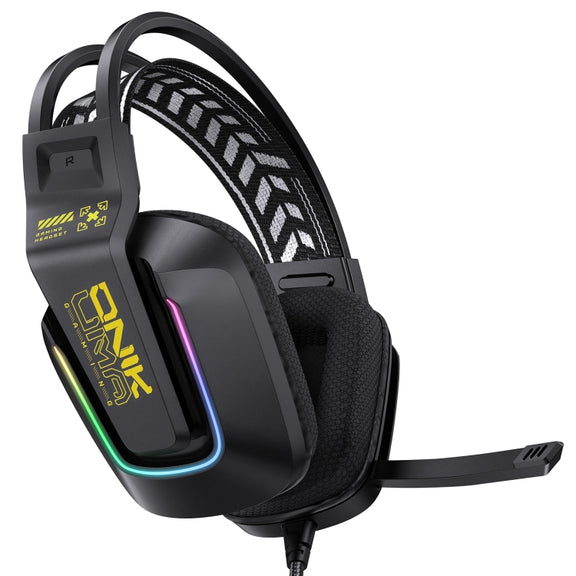 ONIKUMA X13 RGB Colorful Lighting Wired Gaming Headset with Microphone, Length:2.2m(Black)