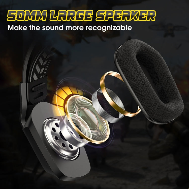 ONIKUMA X13 RGB Colorful Lighting Wired Gaming Headset with Microphone, Length:2.2m(Black)