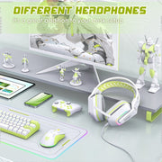 ONIKUMA X13 RGB Colorful Lighting Wired Gaming Headset with Microphone, Length:2.2m(White)