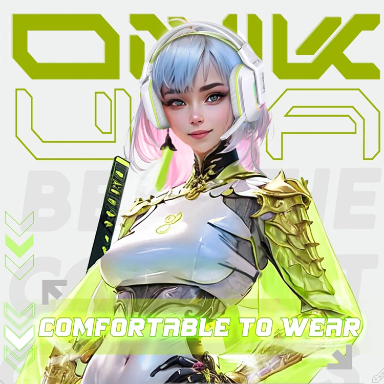 ONIKUMA X13 RGB Colorful Lighting Wired Gaming Headset with Microphone, Length:2.2m(White)