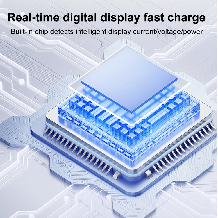 60W 10Gbps Intelligent Digital Display Fast Charge Adapter USB-A to USB-A