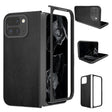 For Google Pixel 9 Pro Fold PU Leather Black Frame Full Coverage Phone Case(Black) - Google Cases by PMC TechLife | Online Shopping South Africa | PMC TechLife | Buy Now Pay Later Mobicred