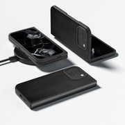 For Google Pixel 9 Pro Fold PU Leather Black Frame Full Coverage Phone Case(Black)