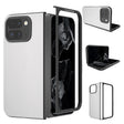 For Google Pixel 9 Pro Fold PU Leather Black Frame Full Coverage Phone Case(White) - Google Cases by PMC TechLife | Online Shopping South Africa | PMC TechLife | Buy Now Pay Later Mobicred