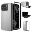 For Google Pixel 9 Pro Fold PU Leather Black Frame Full Coverage Phone Case(Silver) - free shipping - PMC TechLife - Order now!