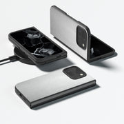 For Google Pixel 9 Pro Fold PU Leather Black Frame Full Coverage Phone Case(Silver)