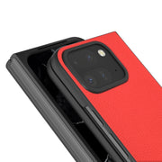 For Google Pixel 9 Pro Fold ABEEL Genuine Leather Luolai Series Phone Case(Red)