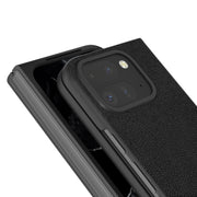 For Google Pixel 9 Pro Fold ABEEL Genuine Leather Luolai Series Phone Case(Black)