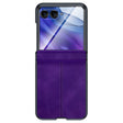 For Motorola Razr 50 Ultra Integrated Film Hinge Folding PU Phone Case(Purple) - Motorola Cases by PMC TechLife | Online Shopping South Africa | PMC TechLife | Buy Now Pay Later Mobicred