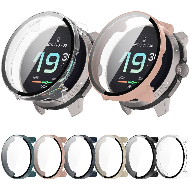 For Suunto Race S PC + Tempered Glass Film Integrated Watch Protective Case(Black)