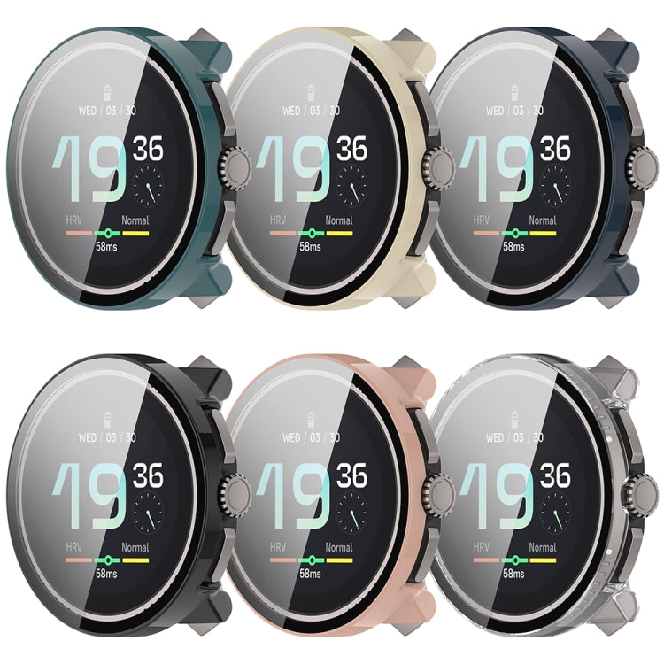 For Suunto Race S PC + Tempered Glass Film Integrated Watch Protective Case(Black)