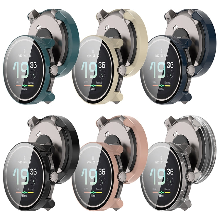 For Suunto Race S PC + Tempered Glass Film Integrated Watch Protective Case(Black)