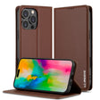 For iPhone 16 Pro Max LC.IMEEKE L1 Series Frosted Fine Texture PU Phone Case(Brown) - iPhone 16 Pro Max Cases by LC.IMEEKE | Online Shopping South Africa | PMC TechLife | Buy Now Pay Later Mobicred