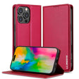 For iPhone 16 Pro LC.IMEEKE L1 Series Frosted Fine Texture PU Phone Case(Red) - iPhone 16 Pro Cases by LC.IMEEKE | Online Shopping South Africa | PMC TechLife | Buy Now Pay Later Mobicred