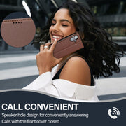 For iPhone 16 Plus LC.IMEEKE L1 Series Frosted Fine Texture PU Phone Case(Brown)