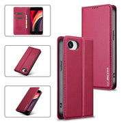 For iPhone 16e LC.IMEEKE L1 Series Frosted Fine Texture PU Phone Case(Red)
