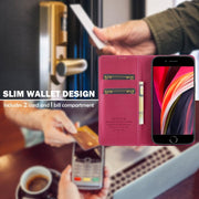 For iPhone 16e LC.IMEEKE L1 Series Frosted Fine Texture PU Phone Case(Red)