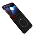 For Motorola Razr 50 Ultra Carbon Fiber Texture MagSafe Magnetic Phone Case(Black Red) - Motorola Cases by PMC TechLife | Online Shopping South Africa | PMC TechLife | Buy Now Pay Later Mobicred