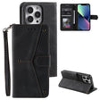 For iPhone 16 Pro Max Nail Skin Feel Stitching Calf Texture Leather Phone Case(Black) - iPhone 16 Pro Max Cases by PMC TechLife | Online Shopping South Africa | PMC TechLife | Buy Now Pay Later Mobicred