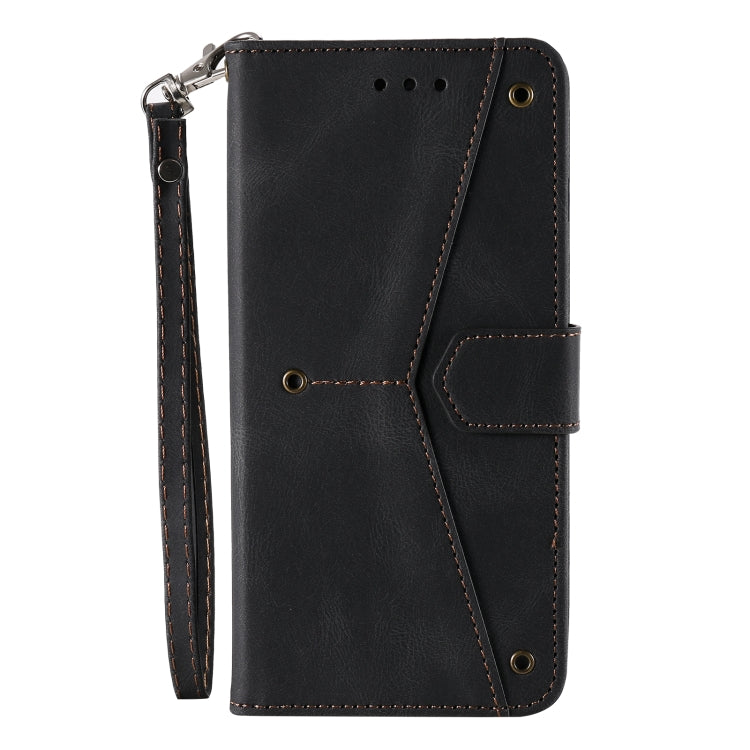 For iPhone 16 Pro Nail Skin Feel Stitching Calf Texture Leather Phone Case(Black)