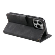 For iPhone 16 Pro Nail Skin Feel Stitching Calf Texture Leather Phone Case(Black)