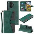 For iPhone 16 Plus Nail Skin Feel Stitching Calf Texture Leather Phone Case(Green) - free shipping - PMC TechLife - Order now!