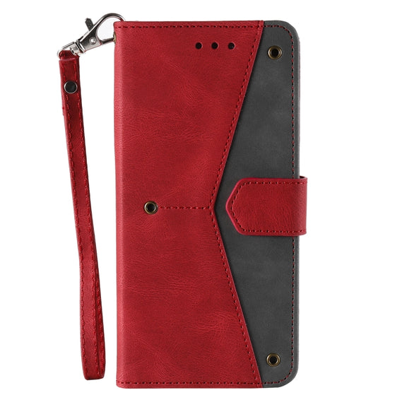 For iPhone 16 Nail Skin Feel Stitching Calf Texture Leather Phone Case(Red)