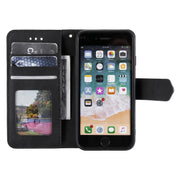 For iPhone 16e Nail Skin Feel Stitching Calf Texture Leather Phone Case(Black)