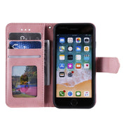 For iPhone 16e Nail Skin Feel Stitching Calf Texture Leather Phone Case(Rose Gold)