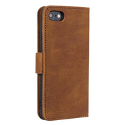 For iPhone 16e Nail Skin Feel Stitching Calf Texture Leather Phone Case(Brown)