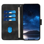 For iPhone 17 Pro Max YX0080 Grid Butterfly Embossed Pattern Flip Leather Phone Case with Lanyard(Black)