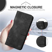 For iPhone 17 Pro YX0080 Grid Butterfly Embossed Pattern Flip Leather Phone Case with Lanyard(Black)