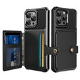 For iPhone 16 Pro Max Magnetic Wallet Card Bag Leather Phone Case(Black) - iPhone 16 Pro Max Cases by PMC TechLife | Online Shopping South Africa | PMC TechLife | Buy Now Pay Later Mobicred