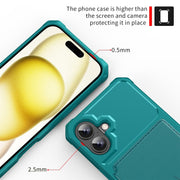 For iPhone 16 Plus Magnetic Wallet Card Bag Leather Phone Case(Cyan)