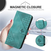For Google Pixel 9 / 9 Pro YX0080 Grid Butterfly Embossed Pattern Flip Leather Phone Case with Lanyard(Light Blue)