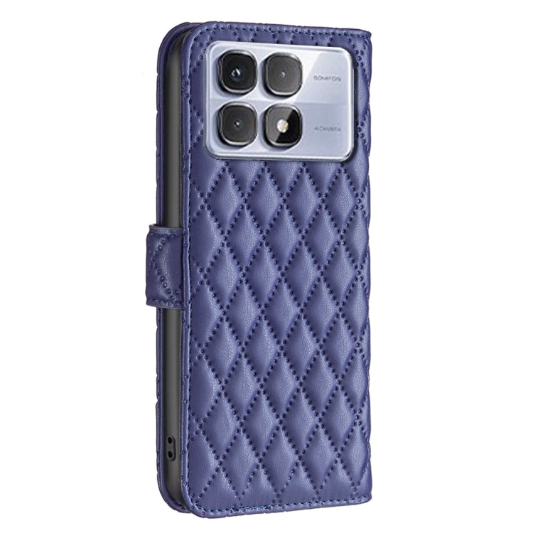 For Redmi K70 Ultra Diamond Lattice Wallet Flip Leather Phone Case(Blue)