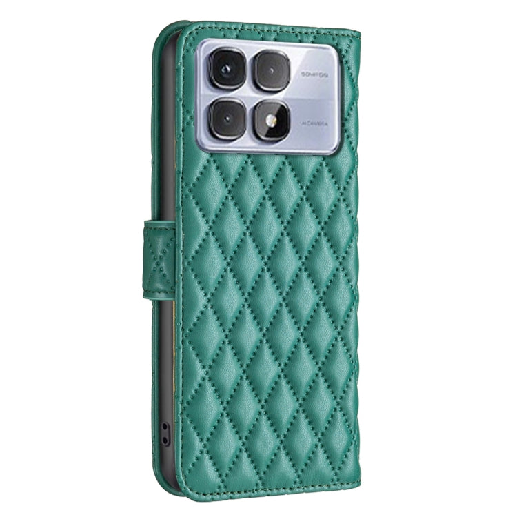 For Redmi K70 Ultra Diamond Lattice Wallet Flip Leather Phone Case(Green)