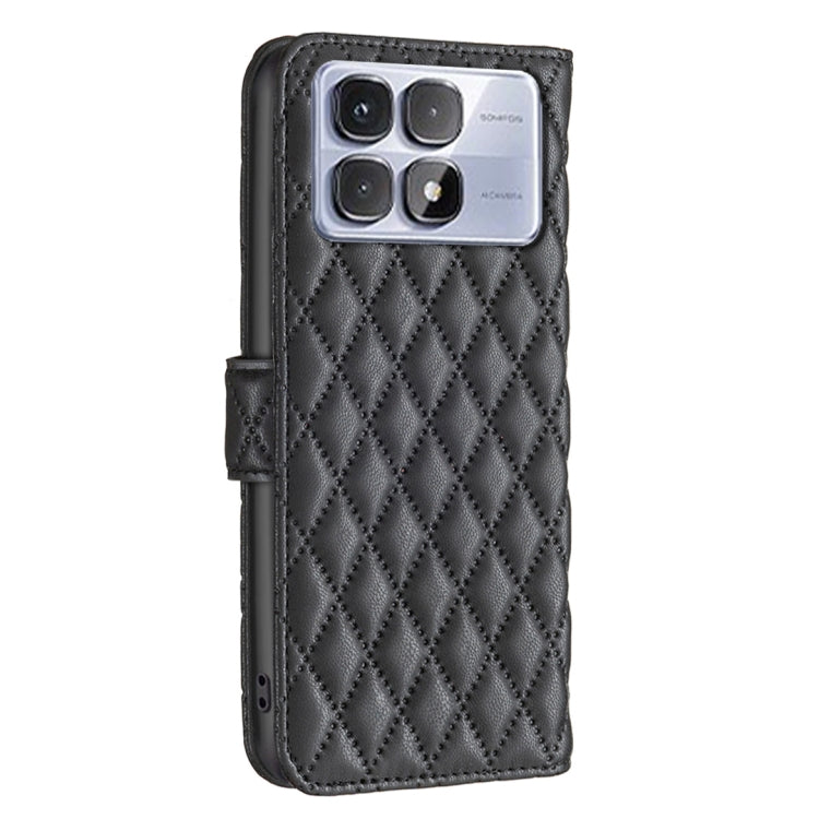 For Redmi K70 Ultra Diamond Lattice Wallet Flip Leather Phone Case(Black)