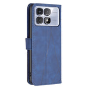 For Redmi K70 Ultra Magnetic Buckle Rhombus Texture Leather Phone Case(Blue)
