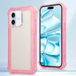 For iPhone 16 Plus Transparent Matte TPU Hybrid PC 3-in-1 Phone Case(Pink) - free shipping - PMC TechLife - Order now!