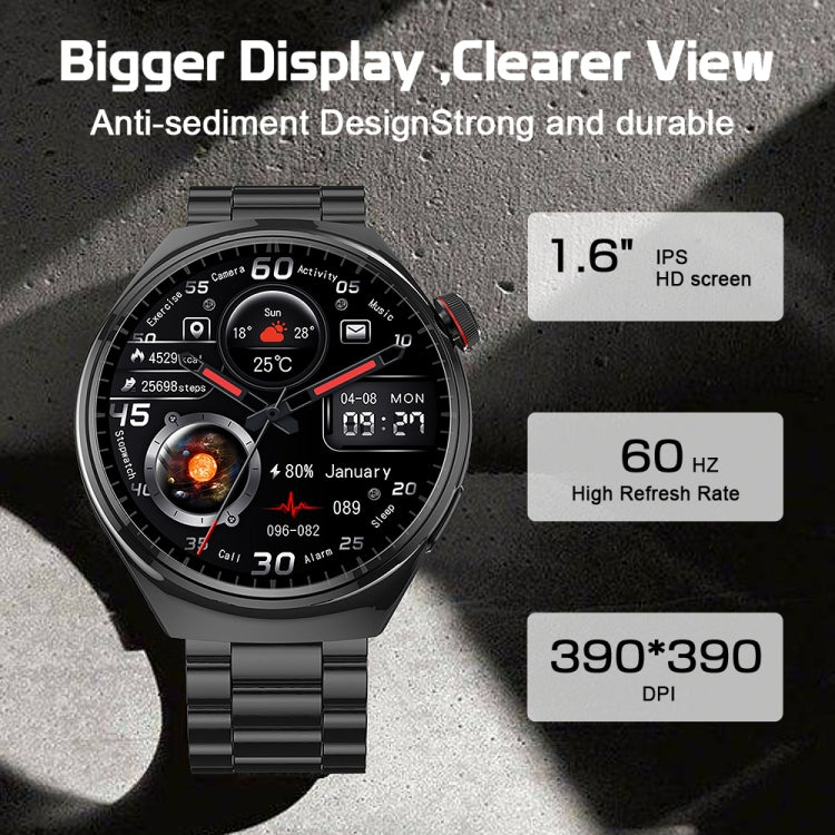 LEMFO LF38 1.6 inch IPS Screen Silicone Strap Smart Watch Supports Blood Oxygen Monitoring(Black)