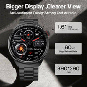 LEMFO LF38 1.6 inch IPS Screen Silicone Strap Smart Watch Supports Blood Oxygen Monitoring(Black)