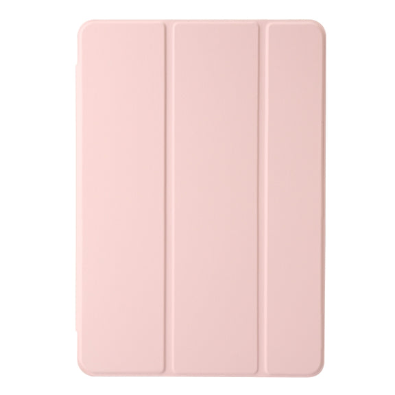 For Huawei Matepad SE 11 2024 Clear Acrylic 3-Fold Leather Tablet Case(Pink)