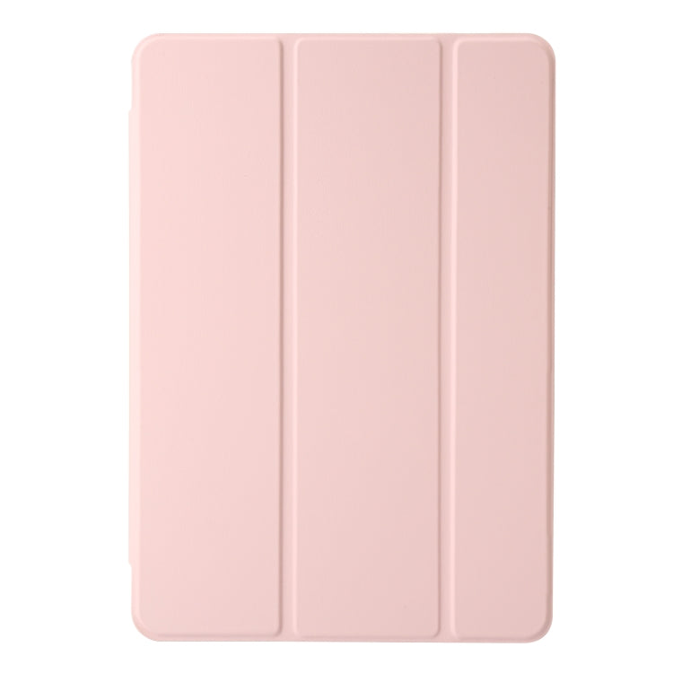 For Huawei Matepad SE 11 2024 Clear Acrylic 3-Fold Leather Tablet Case(Pink)