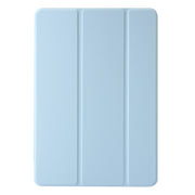 For Huawei Matepad SE 11 2024 Clear Acrylic 3-Fold Leather Tablet Case(Ice Blue)